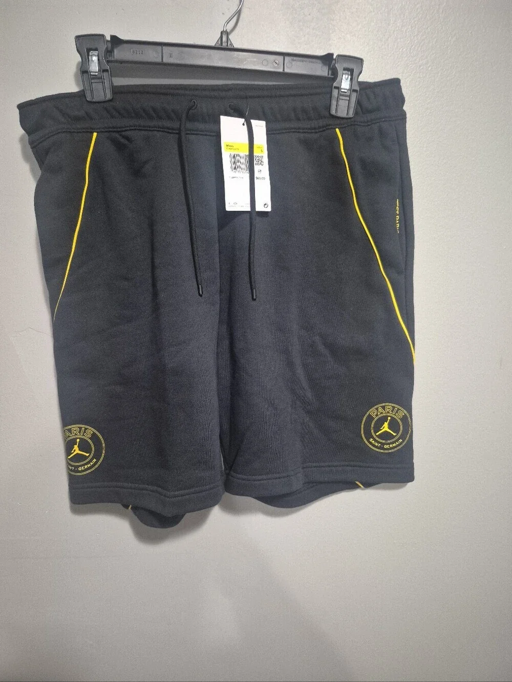 Nike Air Jordan x PSG Paris Saint-Germain Fleece Shorts  Men's Rare Black/Gold